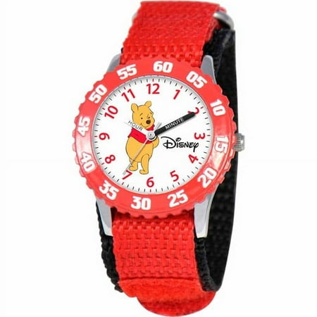 Girls' Stainless Steel Watch, Red Strap