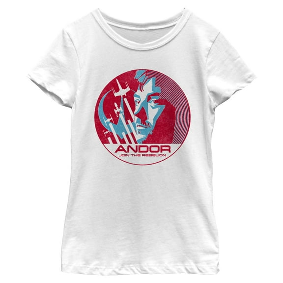 Girls Star Wars: Andor Cassian Join the Rebellion Badge T Shirt
