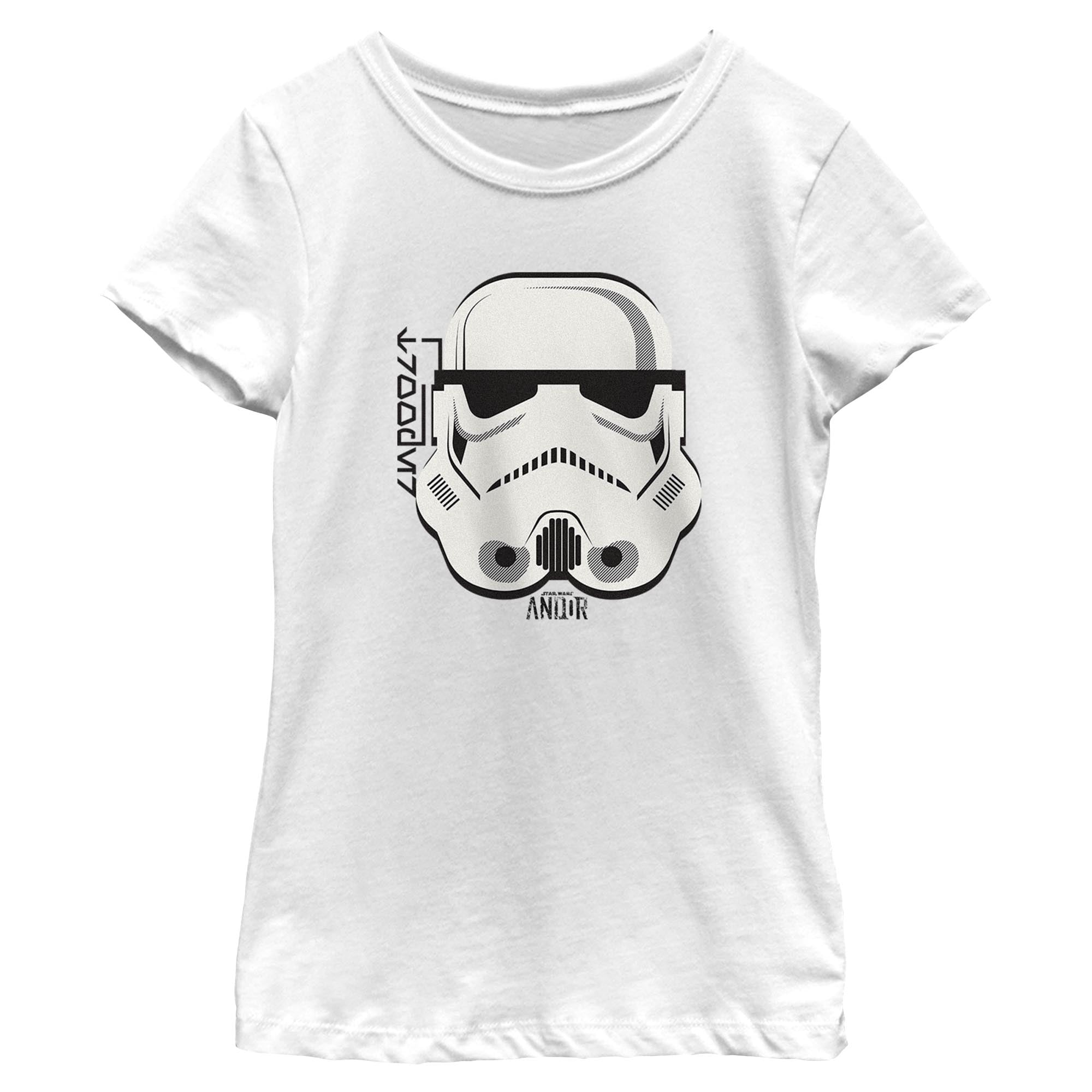 Girls Star Wars: Andor Stormtrooper Helmet Portrait T Shirt - Walmart.com