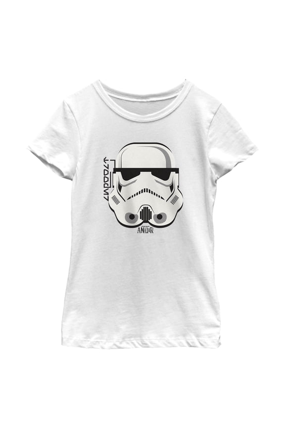 Girls Star Wars: Andor Stormtrooper Helmet Portrait T Shirt