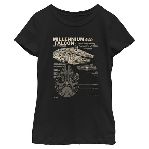 Girls Star Wars Corellian Freighter T Shirt