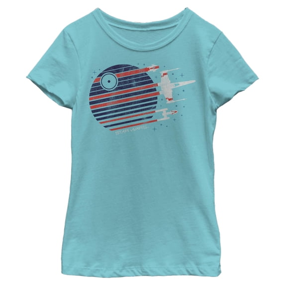 Girls Star Wars Death Star Streaks T Shirt