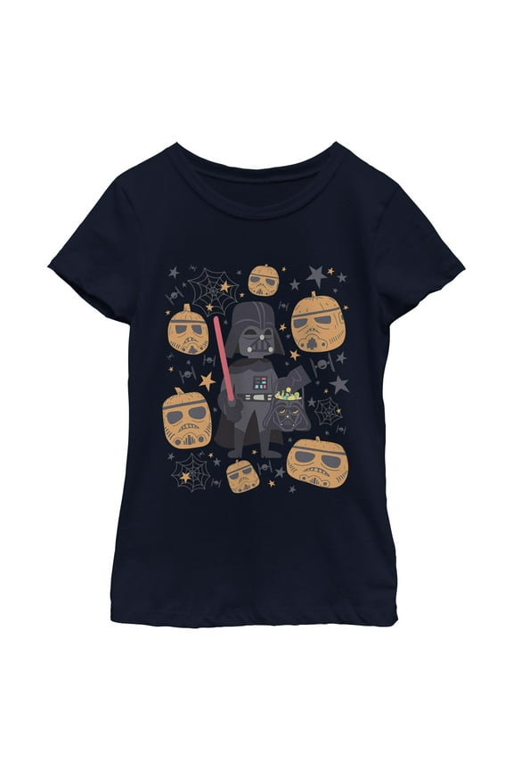 Girls Star Wars Lord Darth Vader Pumpkins Candy T Shirt