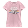 thumbnail image 1 of Girls Star Wars Millennium Falcon 77' Vintage Stripes T Shirt, 1 of 4