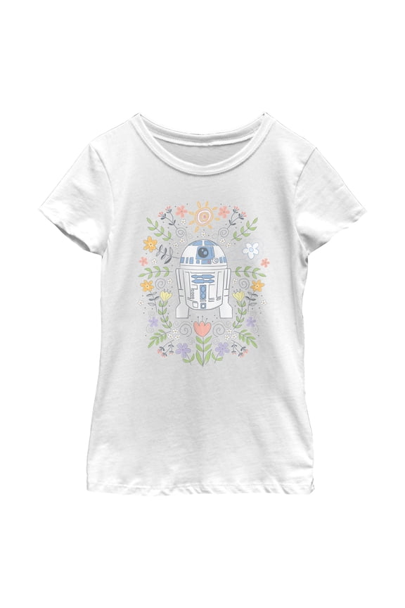 Girls Star Wars R2-D2 Spring Flowers T Shirt