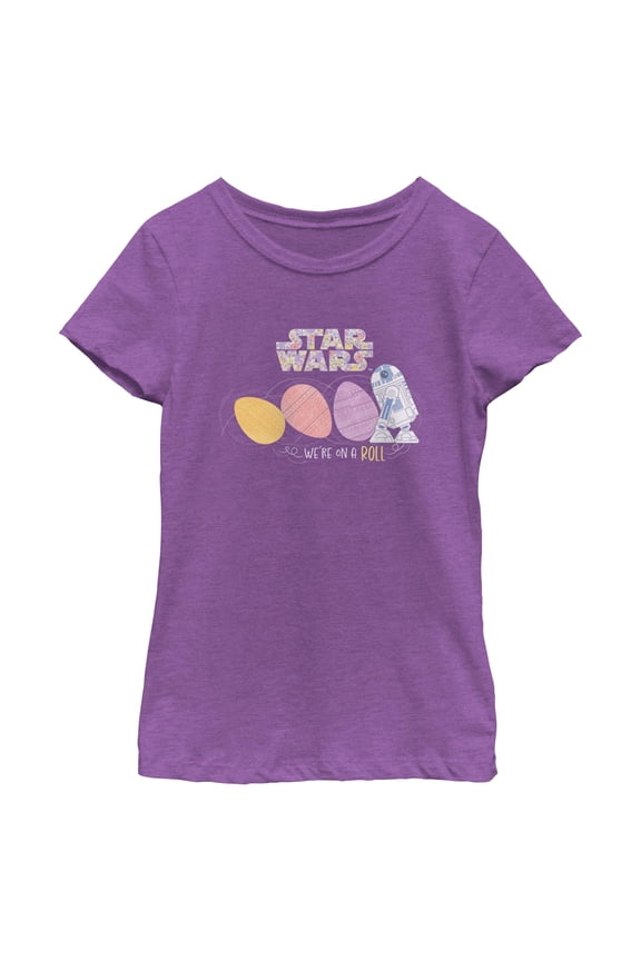 Girls Star Wars R2-D2 We're On A Roll T Shirt