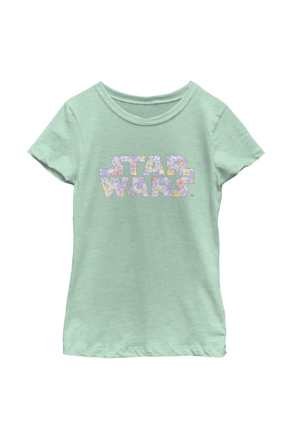 Girls Star Wars Spring Flower Logo T Shirt