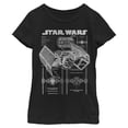 thumbnail image 1 of Girls Star Wars TIE Fighter Schematic T Shirt, 1 of 4