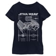 thumbnail image 1 of Girls Star Wars TIE Fighter Schematic T Shirt, 1 of 4