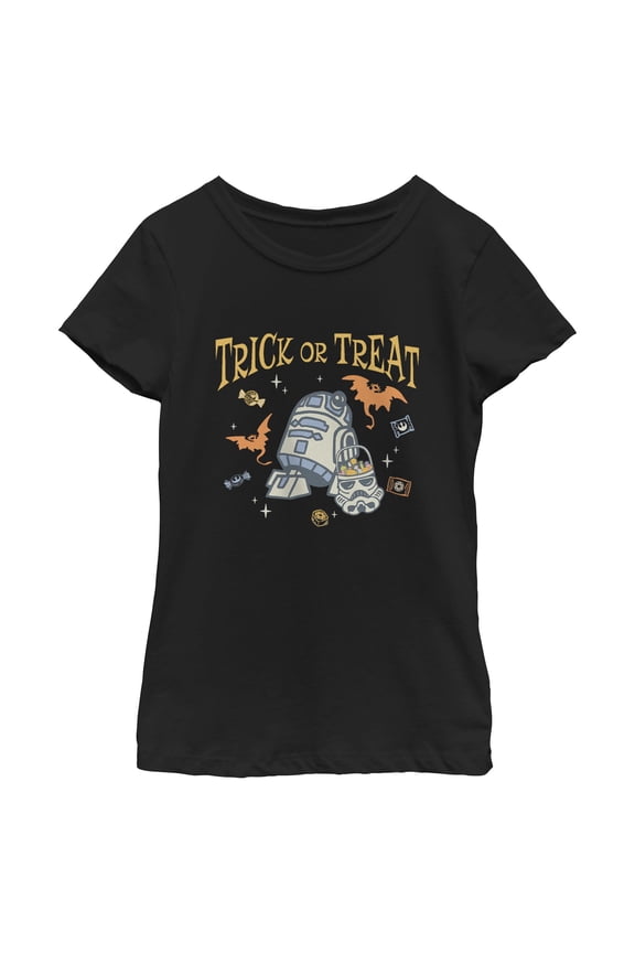 Girls Star Wars Trick Or Treat R2-D2 T Shirt