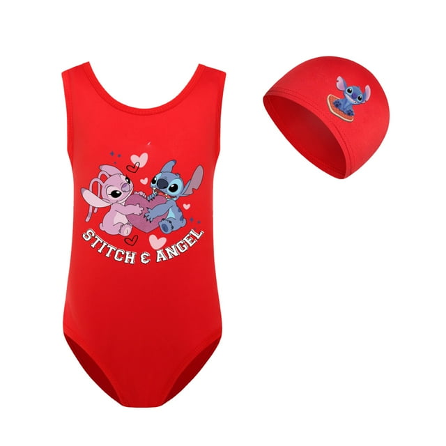Girls Stitch Swimsuit Sets Cute Cartoon Design One Piece Swimsuit with Girls Stitch Swimsuit Sets Cute Cartoon Design One Piece Swimsuit with