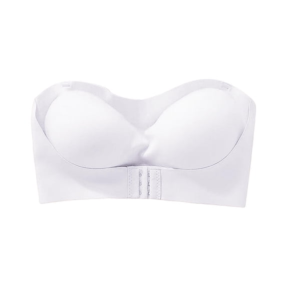 Girls Strapless Bra Bandeau Bras Clear Straps Wireless Kids Tube Top Seamless Bra