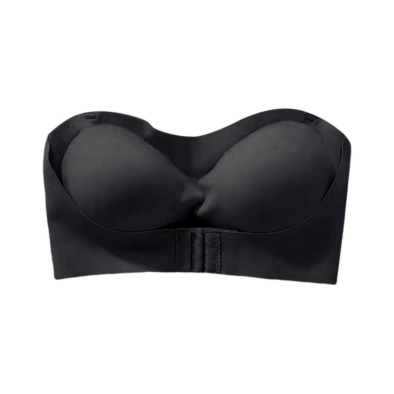 Girls Strapless Bra Bandeau Bras Clear Straps Wireless Kids Tube Top Seamless Bra