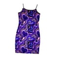 thumbnail image 1 of Girls Straps Sleeveless Glow In The Dark Dazzling Heart Print Bodycon Slim Dresses, 7-14Y Kids Party Dress, 1 of 7