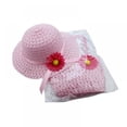 thumbnail image 1 of Girls Straw Sun Hat and Purse Sets Kids Child Birthdays Easter Party Summer Beach Cap Travel Gift, 1 of 7