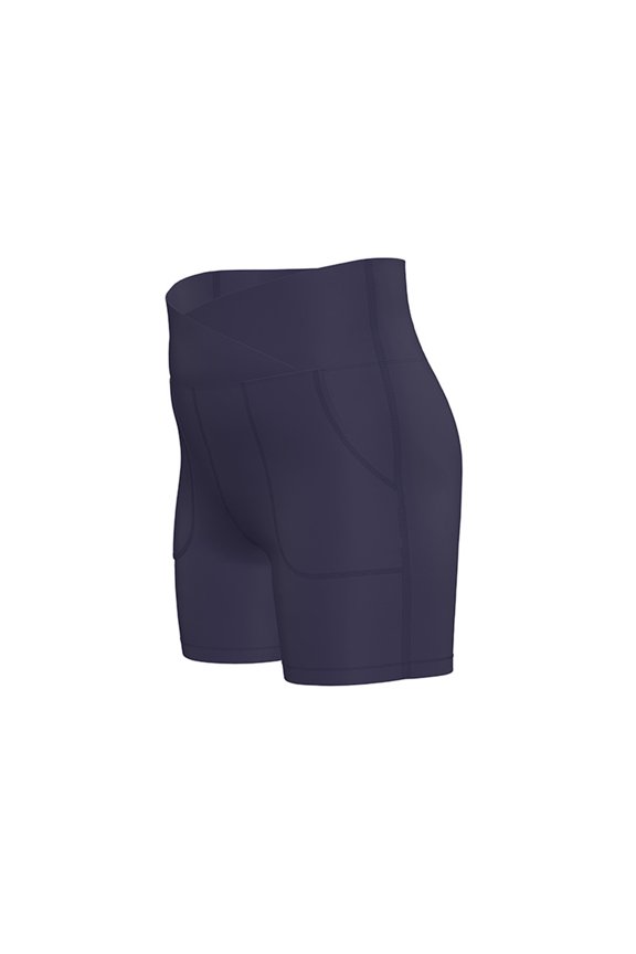 Girls Stretch Biker Shorts High Waist V-Cross – Tight Fit Athletic Yoga Pants, Sporty Summer Clothes for Girls, Gym & Running Wear for Kids 5-14 Years