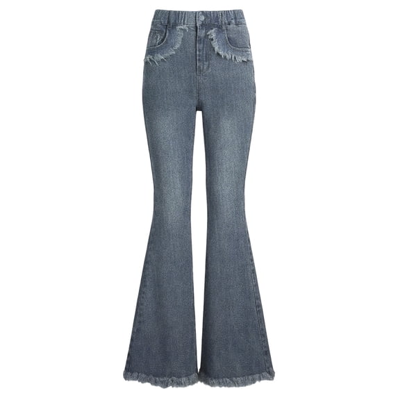 Girls Stretch Denim Flared Pants Bootcut Jeans For Teenagers And Big Kids Fashion Trousers With Comfortable Fit