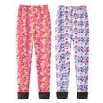 thumbnail image 1 of Girls Stretch Leggings Floral Printed Leggings Kids Footless Pants Thick Winter Leggings 2 Pack, 1 of 8