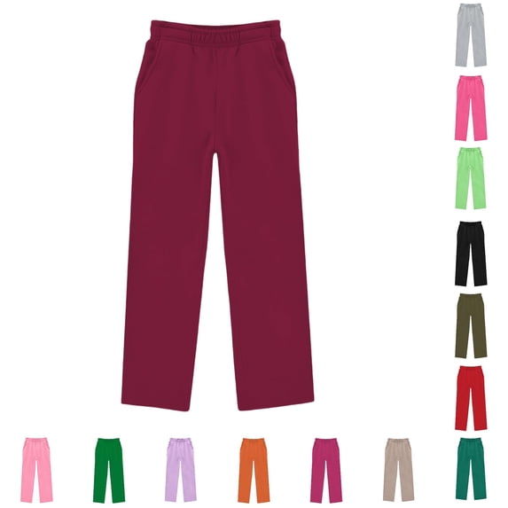 Girls Stretch Soft Casual Pants with Elastic Waistband Comfortable Playwear for Toddlers and Kids Girl Clothes 5-6 Years