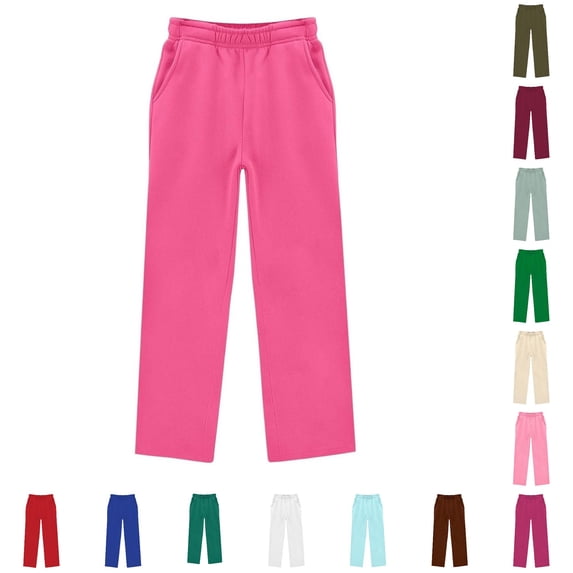 Girls Stretch Soft Casual Pants with Elastic Waistband Comfortable Playwear for Toddlers and Kids Girl Clothes 7-8 Years