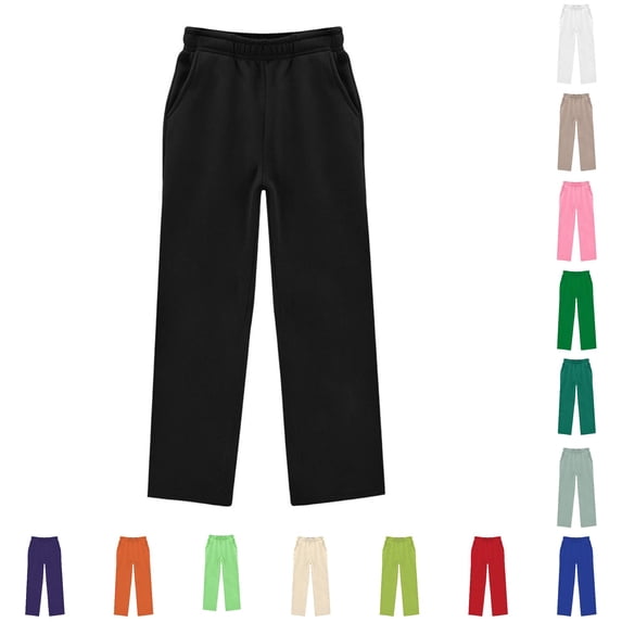 Girls Stretch Soft Casual Pants with Elastic Waistband Comfortable Playwear for Toddlers and Kids Girl Clothes 7-8 Years