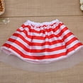 thumbnail image 1 of Girls Striped Printed Tulle Tutu Skirt Layered Fluffy Skirts for Halloween Party Kids White, 1 of 4