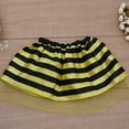 thumbnail image 1 of Girls Striped Printed Tulle Tutu Skirt Layered Fluffy Skirts for Halloween Party Kids Yellow, 1 of 4