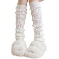 thumbnail image 1 of Girls Stylish Sweet Bowknot Socks Covers Cosy Comfortable Leg Warmers Fashionable Legwear for Daily Wear & Parties, 1 of 9