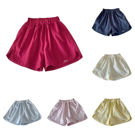Girls Summer A Line Wide Leg Shorts for Toddlers and Kids Comfort Elastic Waist Outdoor Play