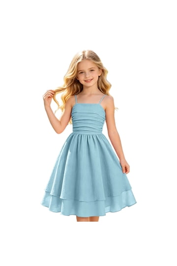 cute strapless dresses for tweens Tween Girl Layered Tulle Hem Strapless Party Dress
