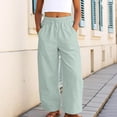 thumbnail image 1 of Girls Summer Casual Harem Pants Lightweight Breathable Loose Fit Comfortable Playwear Outdoor Trousers For Toddler Kids, 8-9 Years, Green, 1 of 4