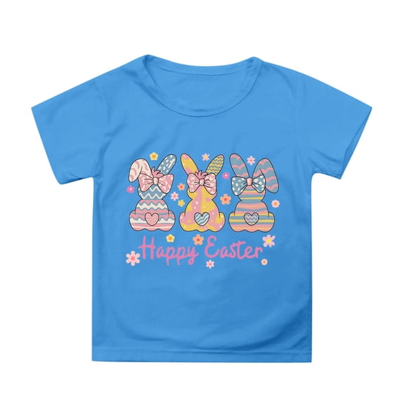 Girls Summer Casual Tee with Petal Sleeve Round Neck Easter and Holiday Solid Color Top Size:12-13 Years