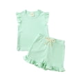 thumbnail image 1 of Girls' Summer Children's Summer Baby Girls' Sleeveless Shorts Two Set To Wear With Children's Clothes, 1 of 3