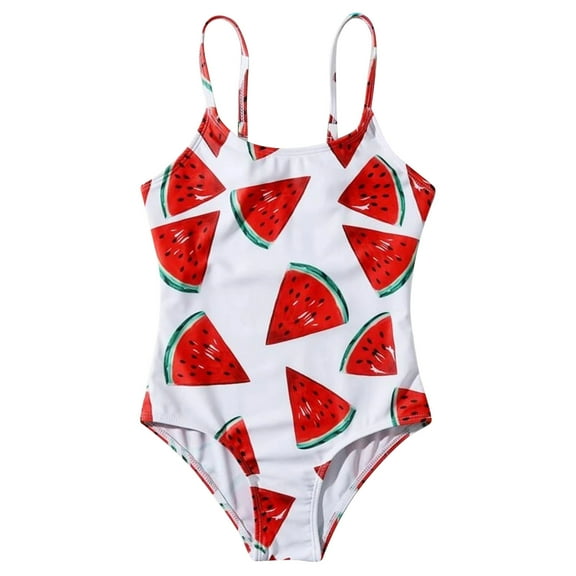 Girls' Summer Cute Crisscross Small Watermelon Printing Floral Print Conjoined Swimsuit 3 Piece Swimsuit Swim Suit Girl Kids Swimwear for Girls Girls Swimsuits Big Girls Swimsuits Size 16-18 Bikinis