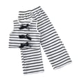 thumbnail image 1 of Girls Summer Cute Outfits Striped Vest Top Pants Set Kids Sleeveless Shirt Wide Leg Trousers Casual Clothing 2 Piece Spring Lounge Clothes Black 4-5 Years, 1 of 7