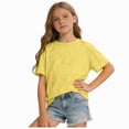 thumbnail image 1 of Girls' Summer Cute T Shirts Short Sleeve V Neck Plain Tunic Tops 6-12 Months 12-24 Months 2t 3t 4t 5t 6t 7t 8t 9t Children, 1 of 7