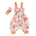 thumbnail image 1 of Girls Summer Dress 2 Packs Of Summer Baby Lace Up Flower Hair Decorations Party Girls Dresses Light Pink 9 Months-12 Months, 1 of 4