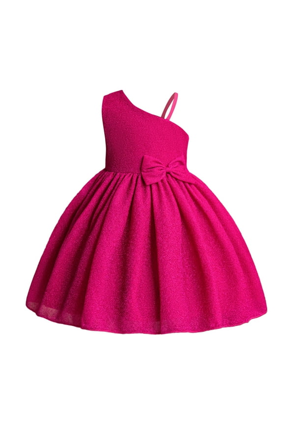 Girls Summer Dress Child Girls Pageant Dress Party Bow Knot Sleeveless Gown Dresses Girls Cat Dress