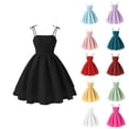 thumbnail image 1 of Girls Summer Dress Off Shoulder Flutter Sleeve Midi Swing Dresses (Black 12 Years), 1 of 8