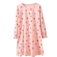 thumbnail image 1 of Girls' Summer Dress Summer Soft Pajama Sleepwear Long Sleeve Cutedresses for Toddler 3-14 Years, 1 of 4