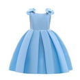 thumbnail image 1 of Girls Summer Dress with Ruffle Sleeves and Bow Tie Detail for Spring Childrens Day Celebration, 1 of 5