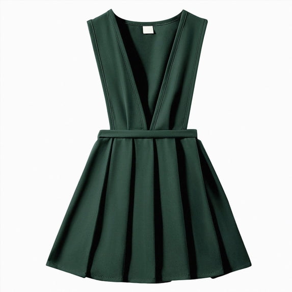 Girls Summer Dresses Girls School Scooter Skirt Stretchy Overall Dresses
