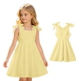thumbnail image 1 of Girls Summer Dresses Spaghetti Strap V Neck Girls Casual Dresses Midi Sundress Girl Dresses Size 5-6 Years, 1 of 4