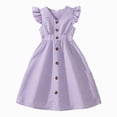 thumbnail image 1 of Girls Summer Dresses Stripe Flutter Sleeve Princess with Casual Elegance for Tweens Everyday Wear, 1 of 9