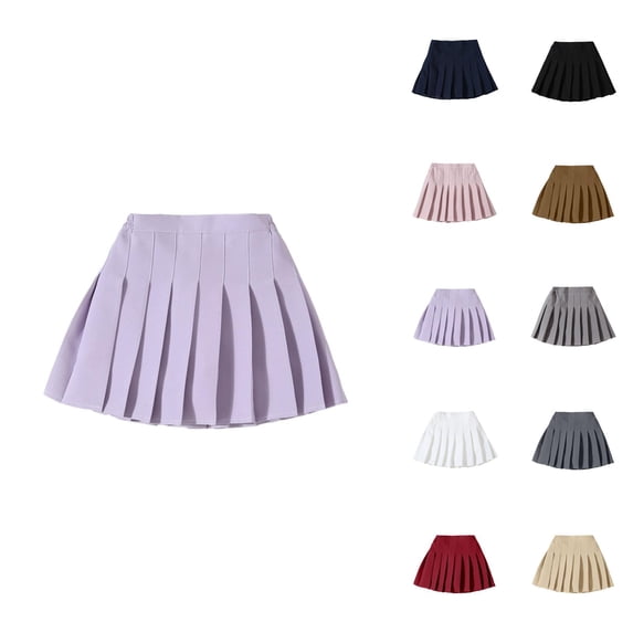Girls Summer Fashion Waist Tennis Pleated Slim Skirt Casual Mini Waist Skirt Fashion High Skirt