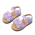 thumbnail image 1 of Girls Summer Flat Sandals - Toddler Little Kid Dress Sandals Shoes with Non Sole for Beach Party Daily Wear, 1 of 4
