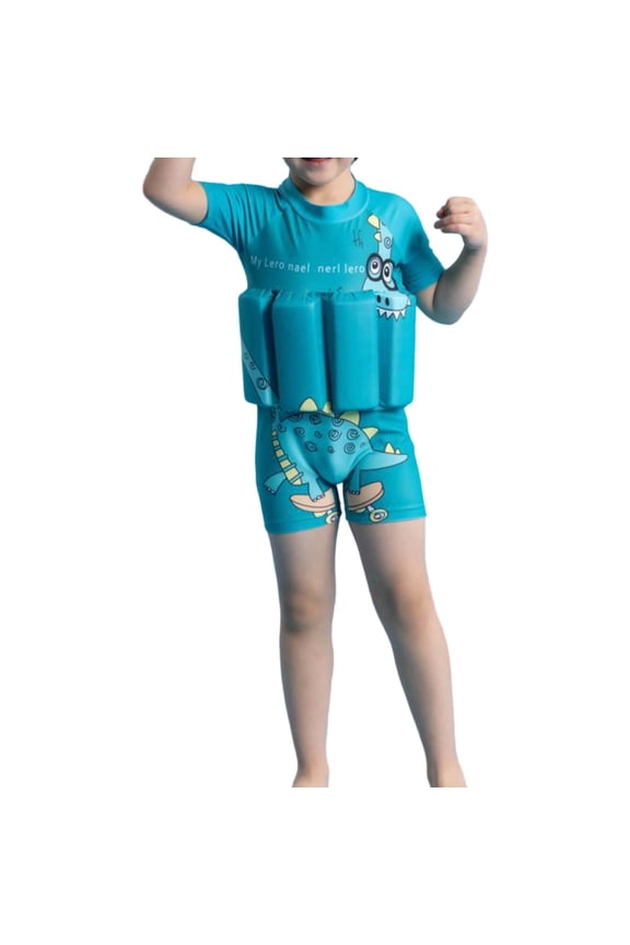 Girls Summer Floater Swim Dress Playwear For Toddler Pool Beach Water Activities With Buoyancy Training Aid