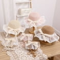 thumbnail image 1 of Girls Summer Hat Bag Set Wide Brim Hat Sun Beach Hats with Shoulder Bag, 1 of 4