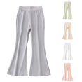 thumbnail image 1 of Girls Summer Ice Silk Flared Pants for Girls — Breathable Elastic Waist Casual Outdoor Wear for Everyday Play 2-8 Years, 1 of 3
