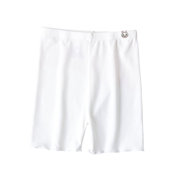 Girls Summer Ice Silk Short Leggings Casual Stretch Elastic Waist Short Safty Pants Kids Comfy Solid Color Slim Shorts 2-13 Years